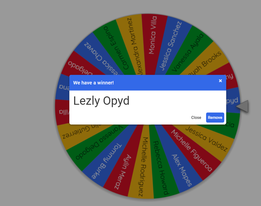 Employee of the Month Gift Card Winner – January 2023